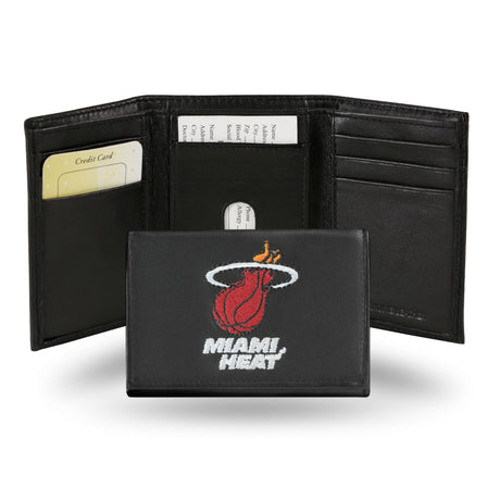 NBA Miami Heat Embroidered Tri-Fold Wallet Fan Gear NBA Miami Heat