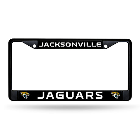 NFL Jacksonville Jaguars Black Chrome License Plate Frame Fan Gear NFL Jacksonville Jaguars