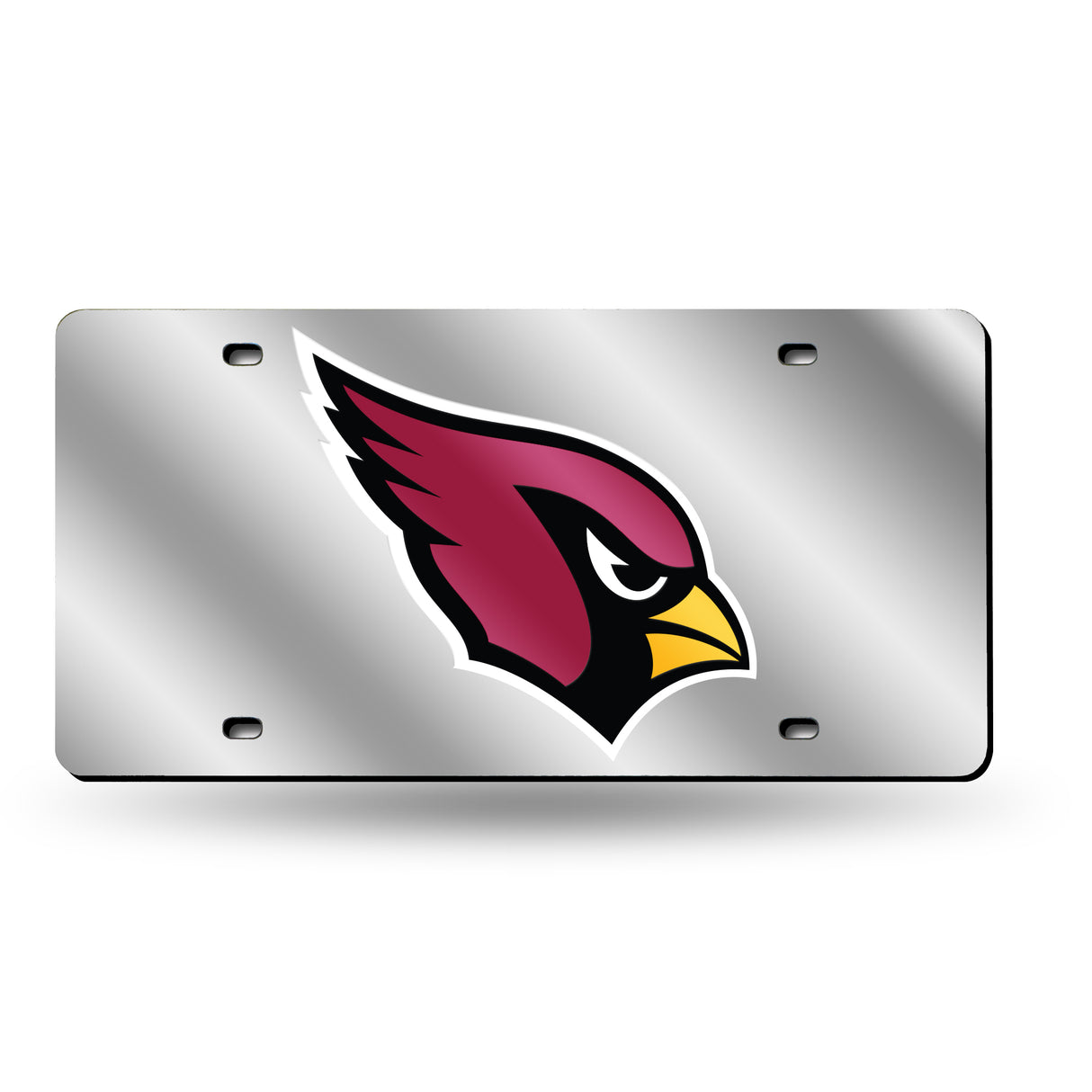 NFL Arizona Cardinals Laser Cut Silver License Plate Tag Fan Gear NFL Arizona Cardinals