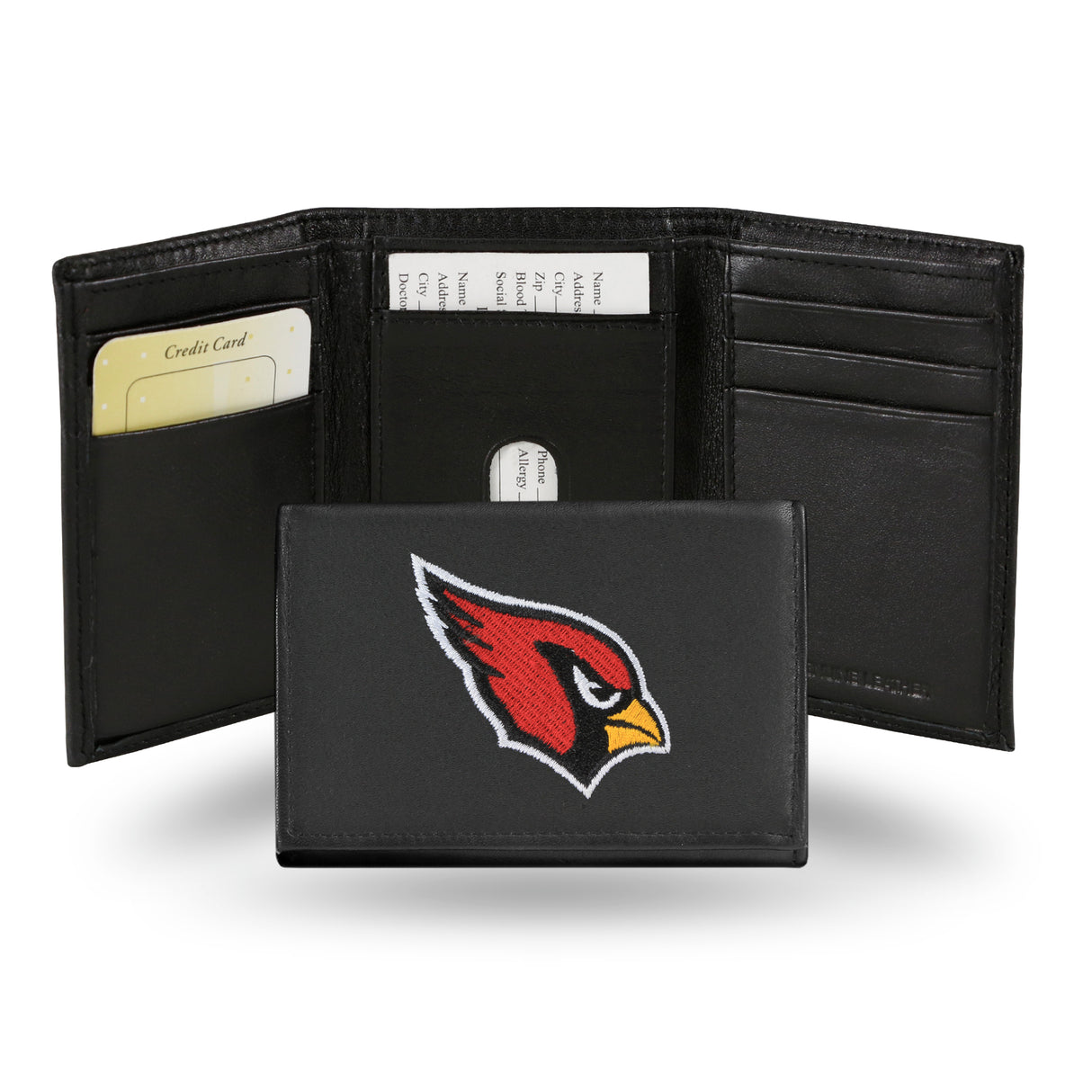 NFL Arizona Cardinals Embroidered Tri-Fold Wallet Fan Gear NFL Arizona Cardinals