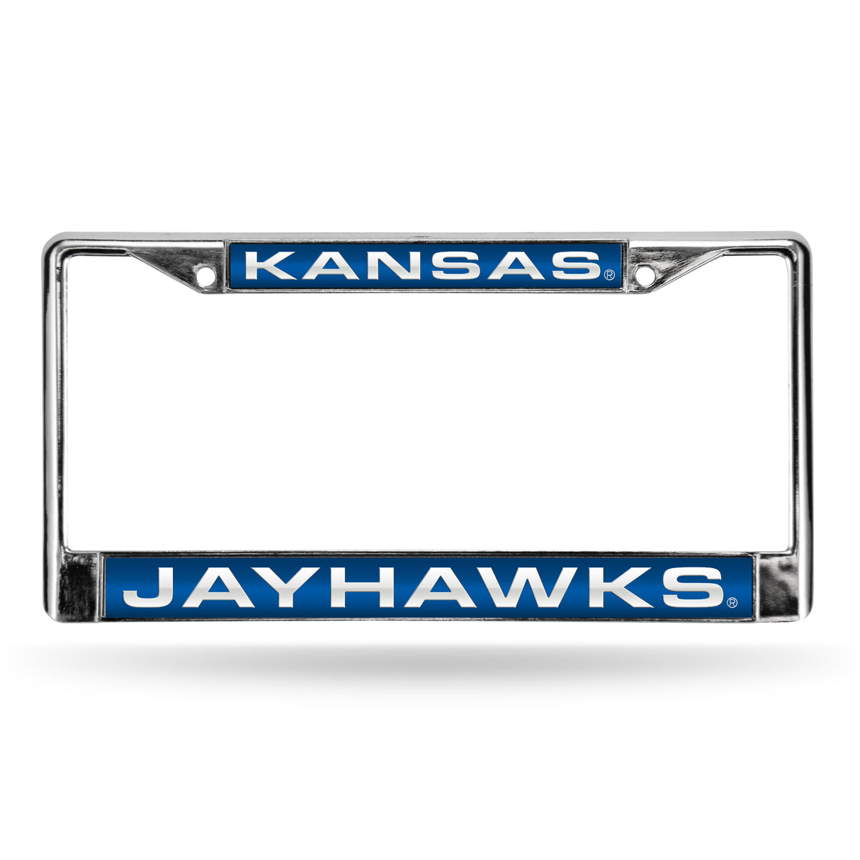 NCAA Kansas Jayhawks Laser Cut Chrome License Plate Frame Fan Gear NCAA Kansas Jayhawks