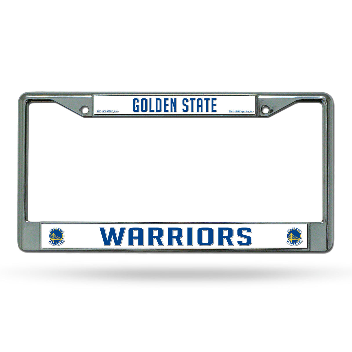 NBA Golden State Warriors Chrome License Plate Frame Fan Gear NBA Golden State Warriors