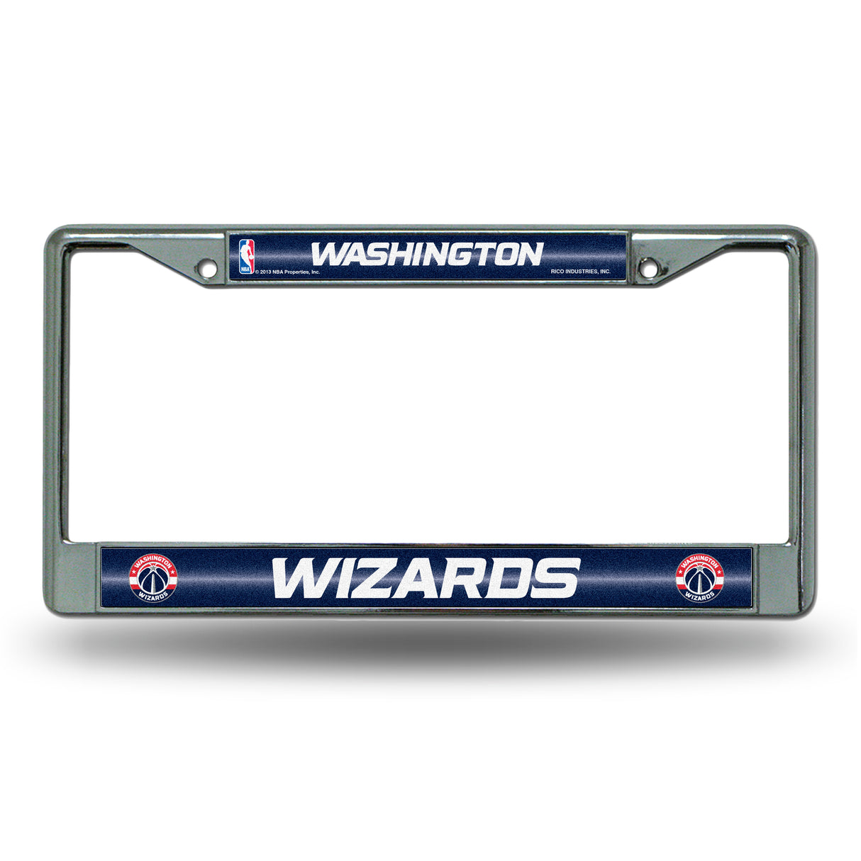 NBA Washington Wizards Chrome Glitter License Plate Frame Fan Gear NBA Washington Wizards