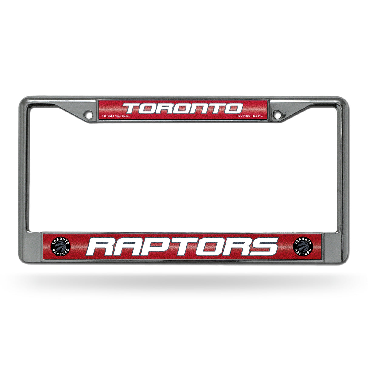 NBA Toronto Raptors Chrome Glitter License Plate Frame Fan Gear NBA Toronto Raptors