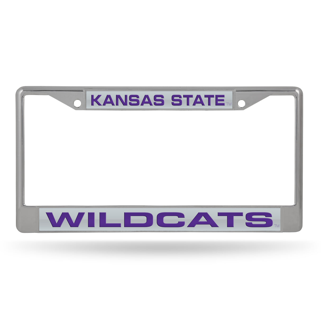 NCAA Kansas State Wildcats - KSU Laser Cut Chrome License Plate Frame Fan Gear NCAA Kansas State Wildcats