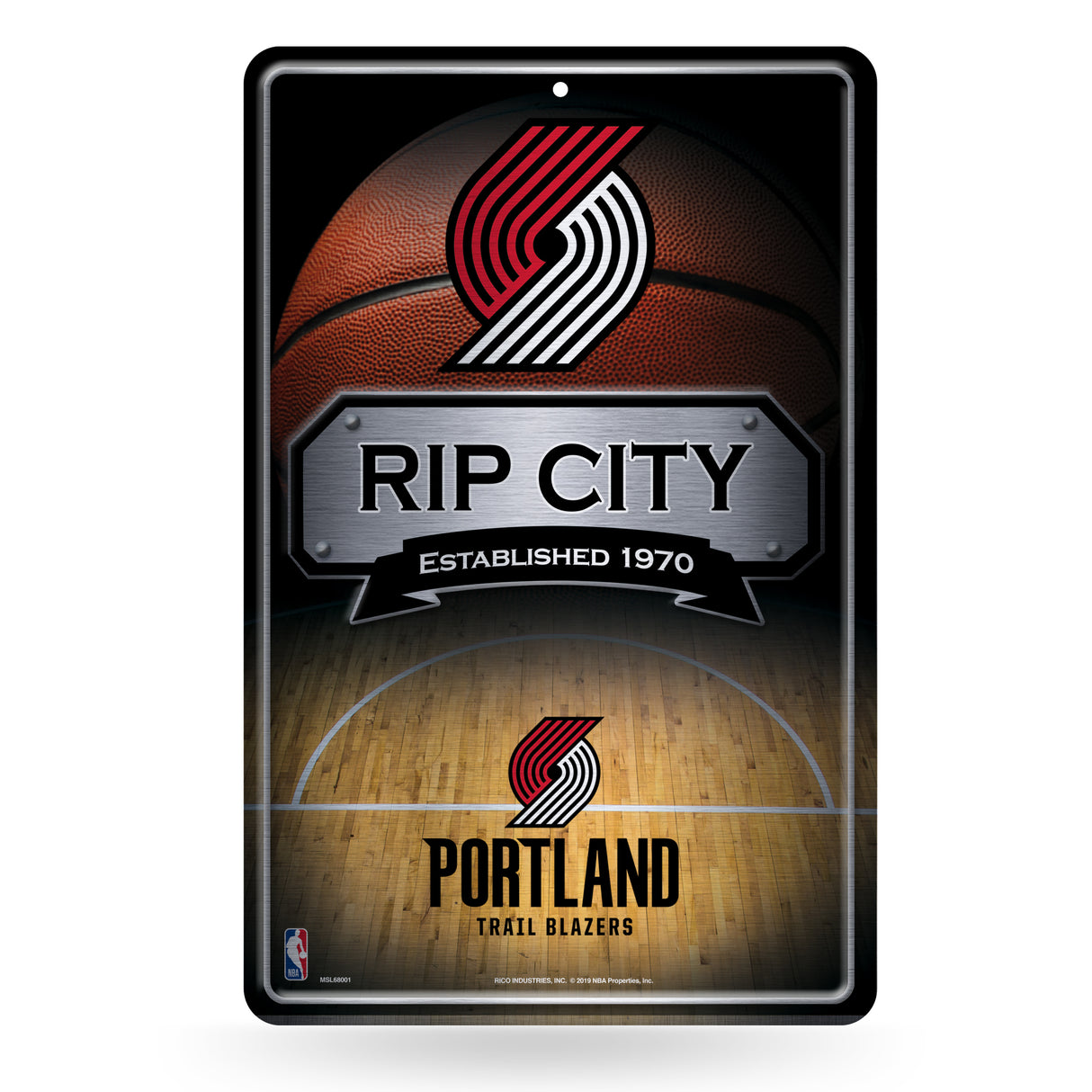 NBA Portland Trail Blazers Large Metal Sign Fan Gear NBA Portland Trail Blazers
