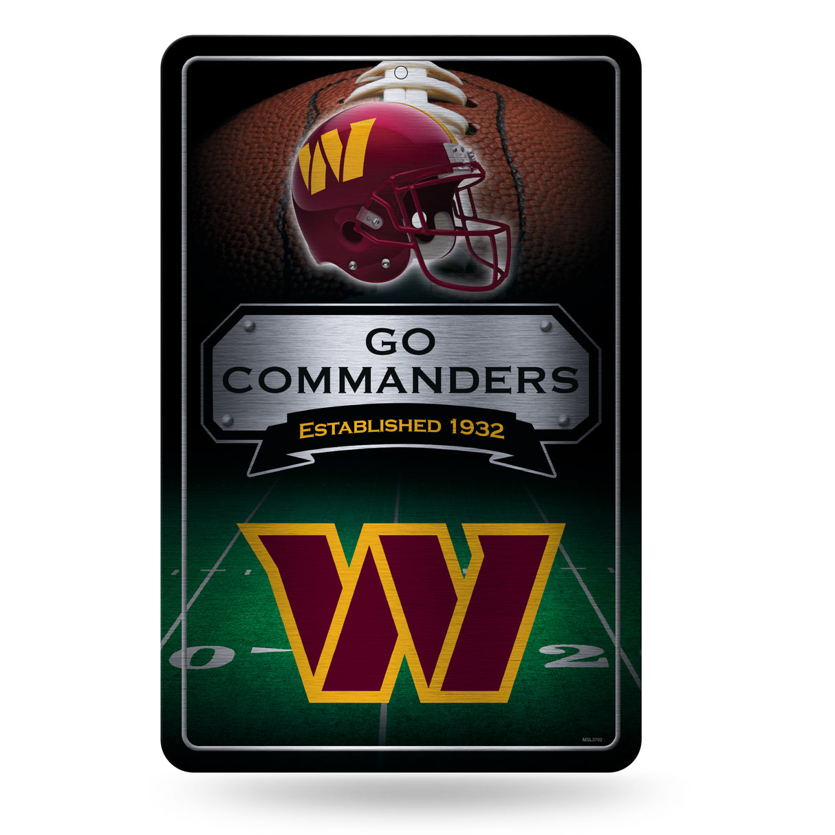 NFL Washington Commanders Large Metal Sign Fan Gear NFL Washington Commanders