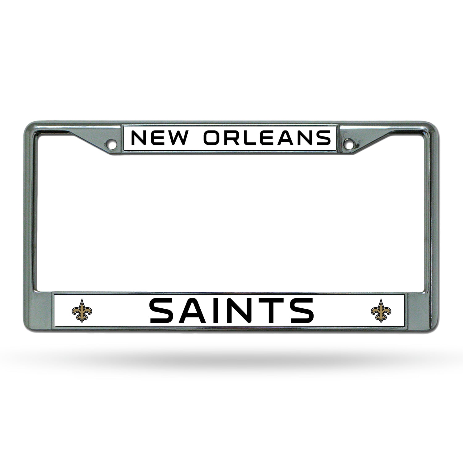 NFL New Orleans Saints Chrome License Plate Frame Fan Gear NFL New Orleans Saints