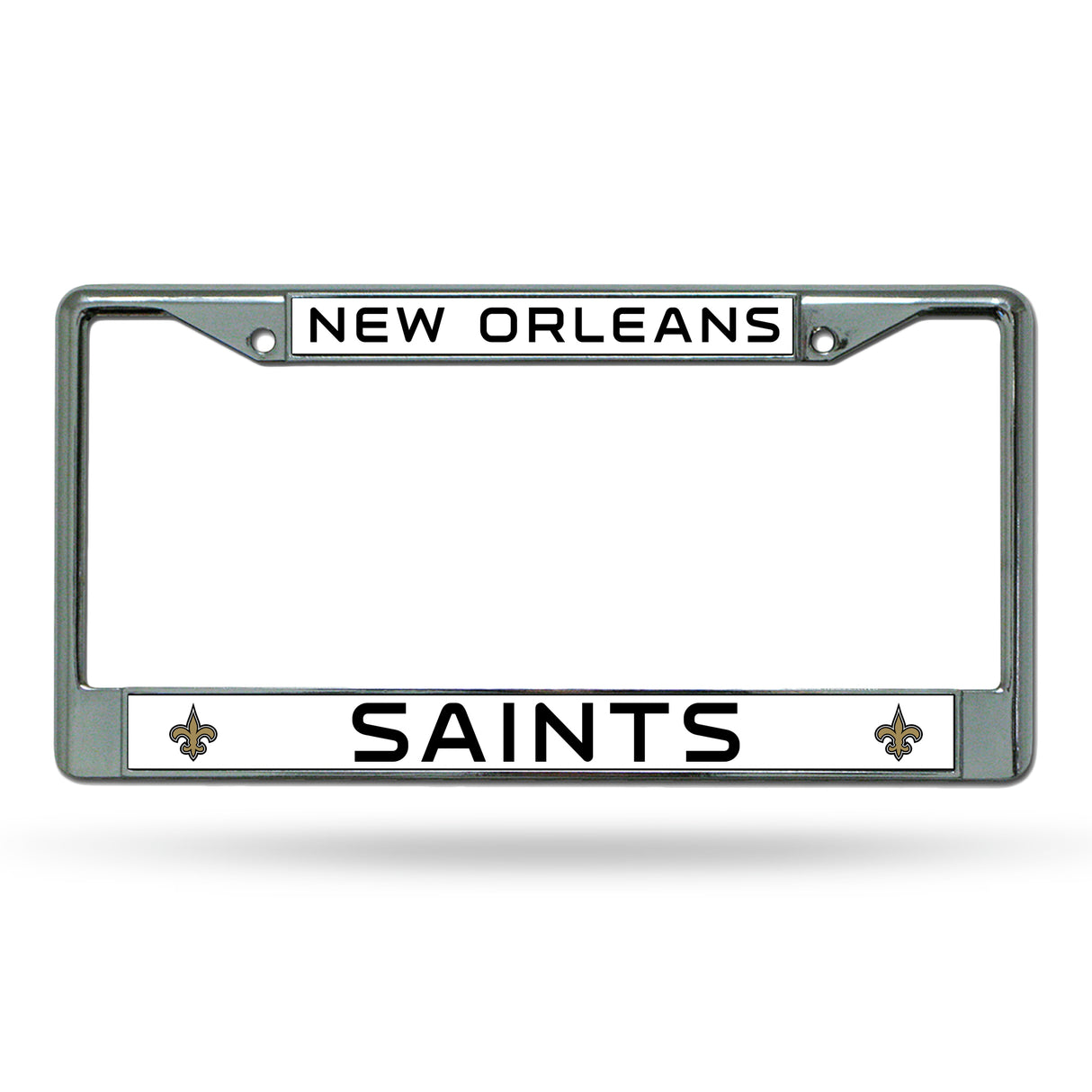 NFL New Orleans Saints Chrome License Plate Frame Fan Gear NFL New Orleans Saints