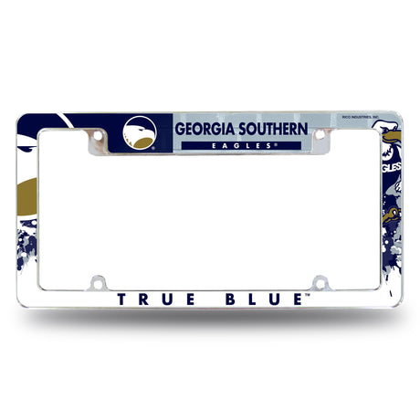 NCAA Georgia Southern Eagles All Over Chrome License Plate Frame Fan Gear NCAA Georgia Southern Eagles