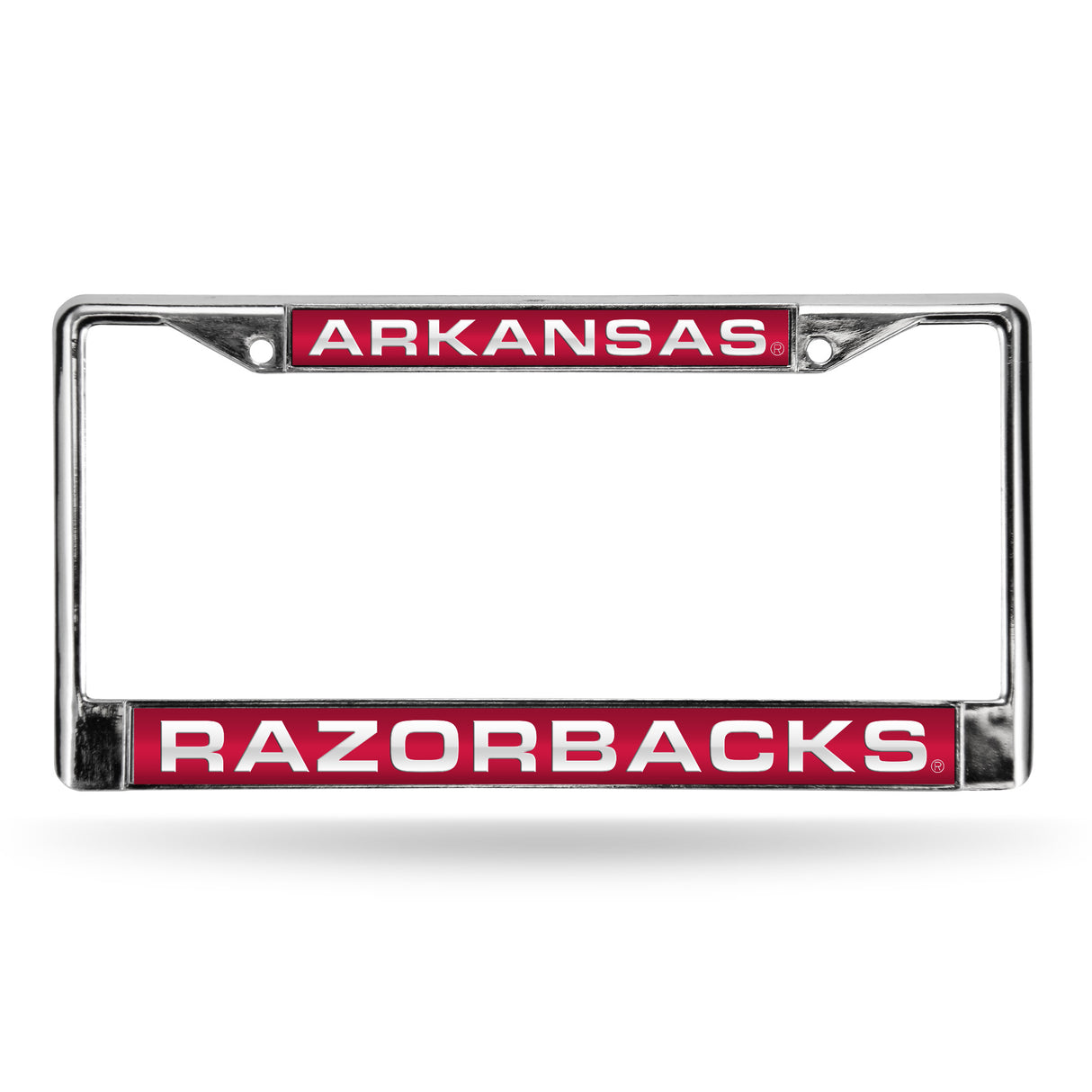 NCAA Arkansas Razorbacks Laser Cut Chrome License Plate Frame Fan Gear NCAA Arkansas Razorbacks