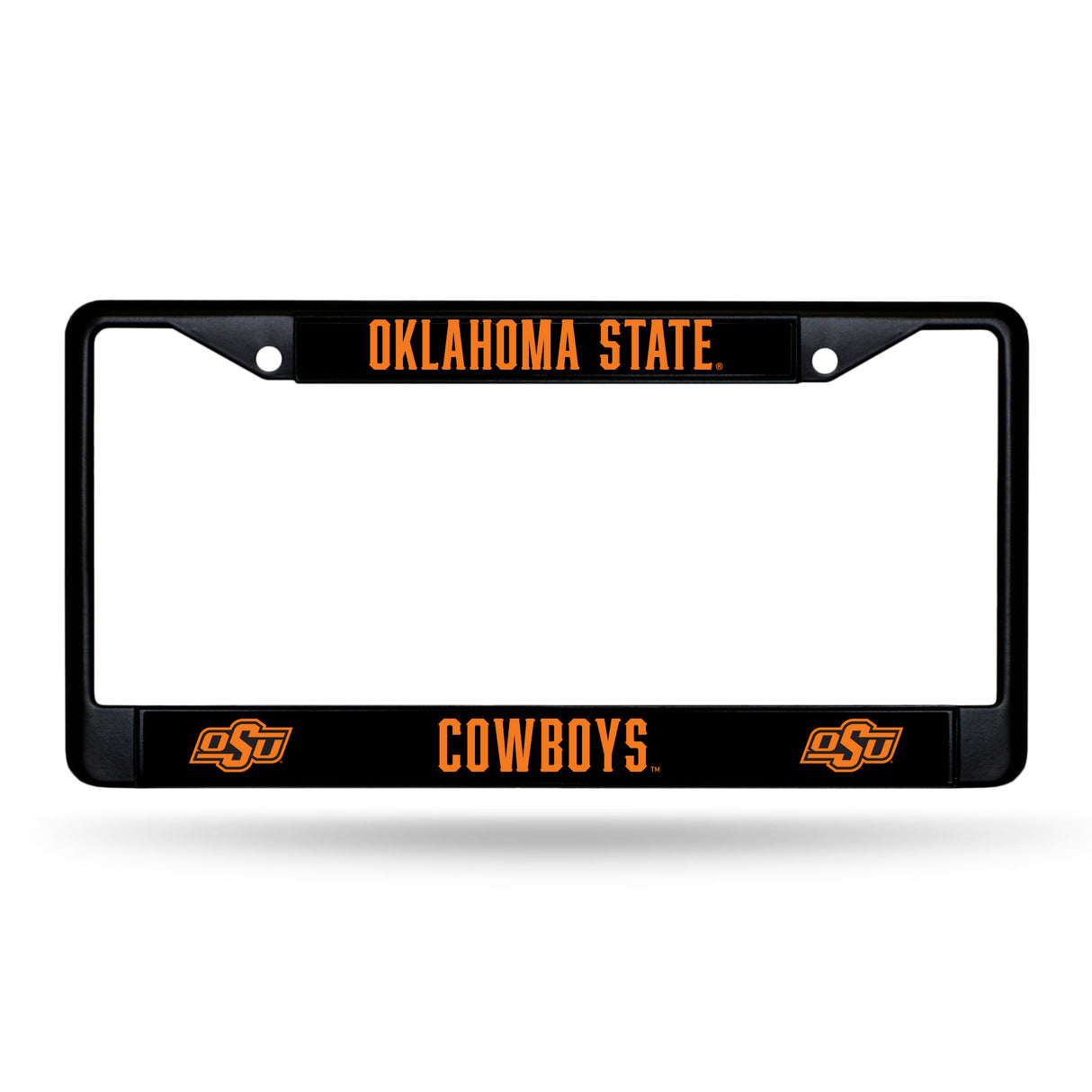 NCAA Oklahoma State Cowboys Black Chrome License Plate Frame Fan Gear NCAA Oklahoma State Cowboys