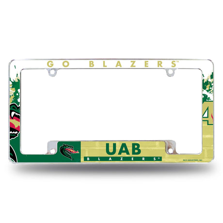 NCAA Alabama-Birmingham Blazers - UAB All Over Chrome License Plate Frame Fan Gear NCAA Alabama-Birmingham Blazers