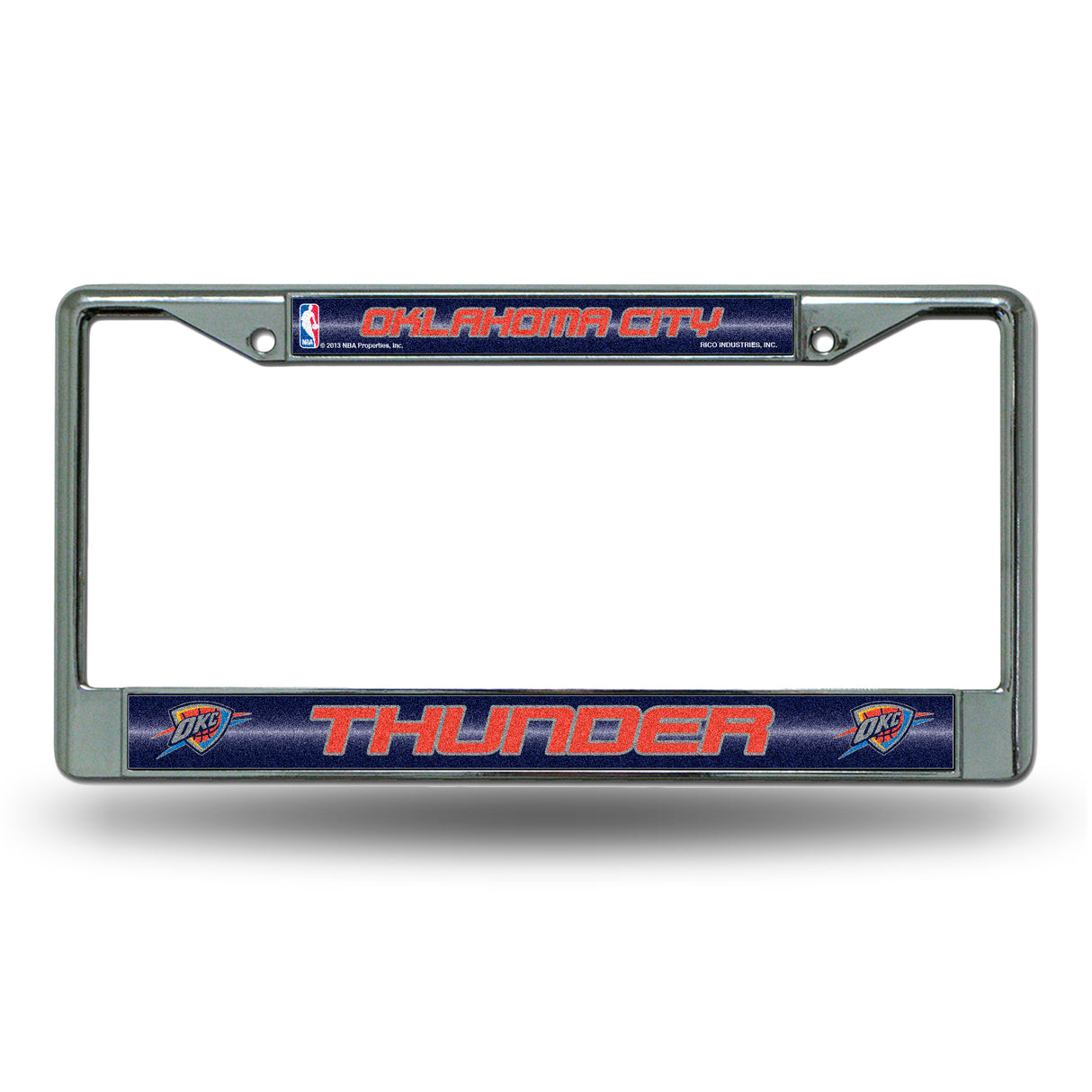 NBA Oklahoma City Thunder Chrome Glitter License Plate Frame Fan Gear NBA Oklahoma City Thunder