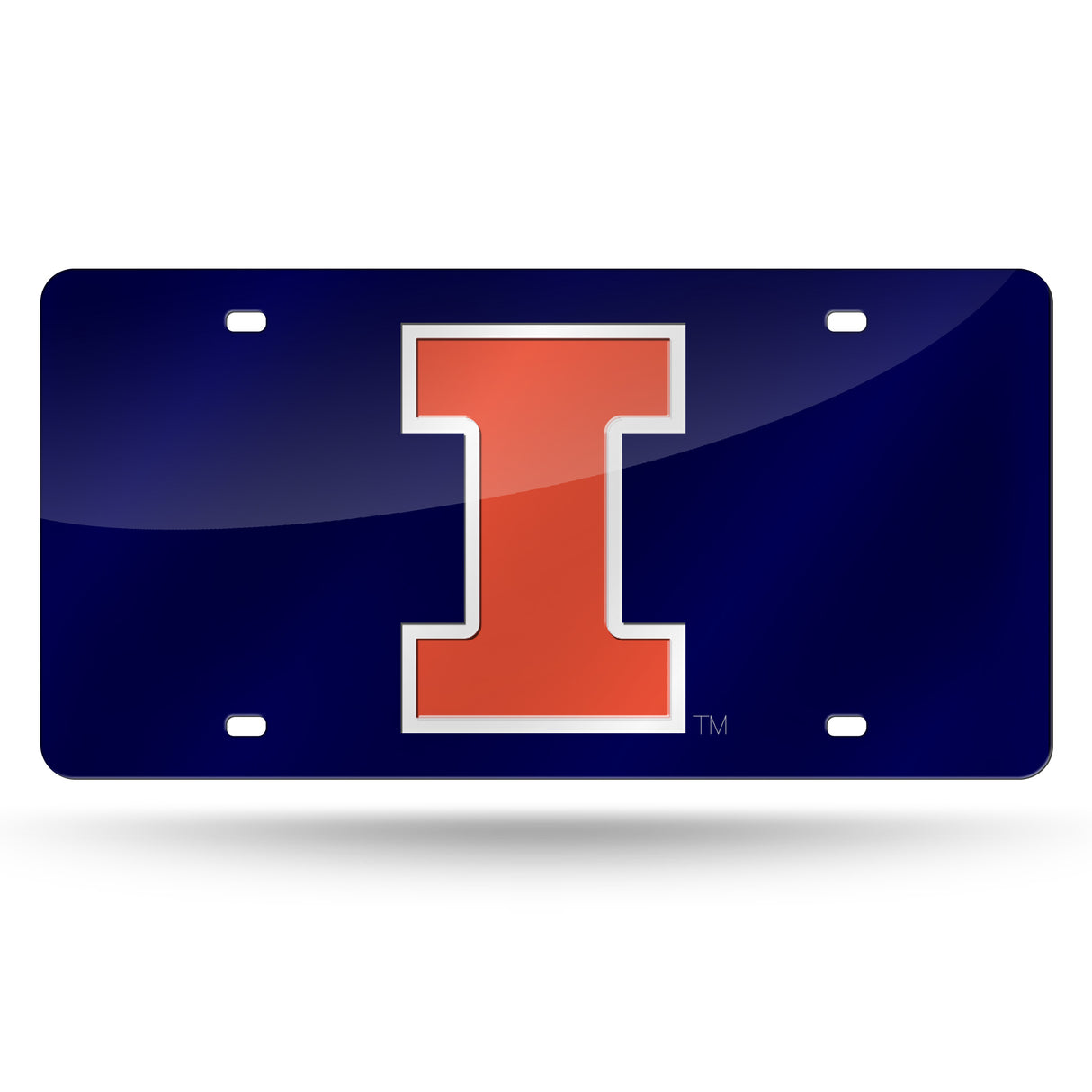 NCAA Illinois Fighting Illini Laser Cut Automobile Tag Fan Gear NCAA Illinois Fighting Illini
