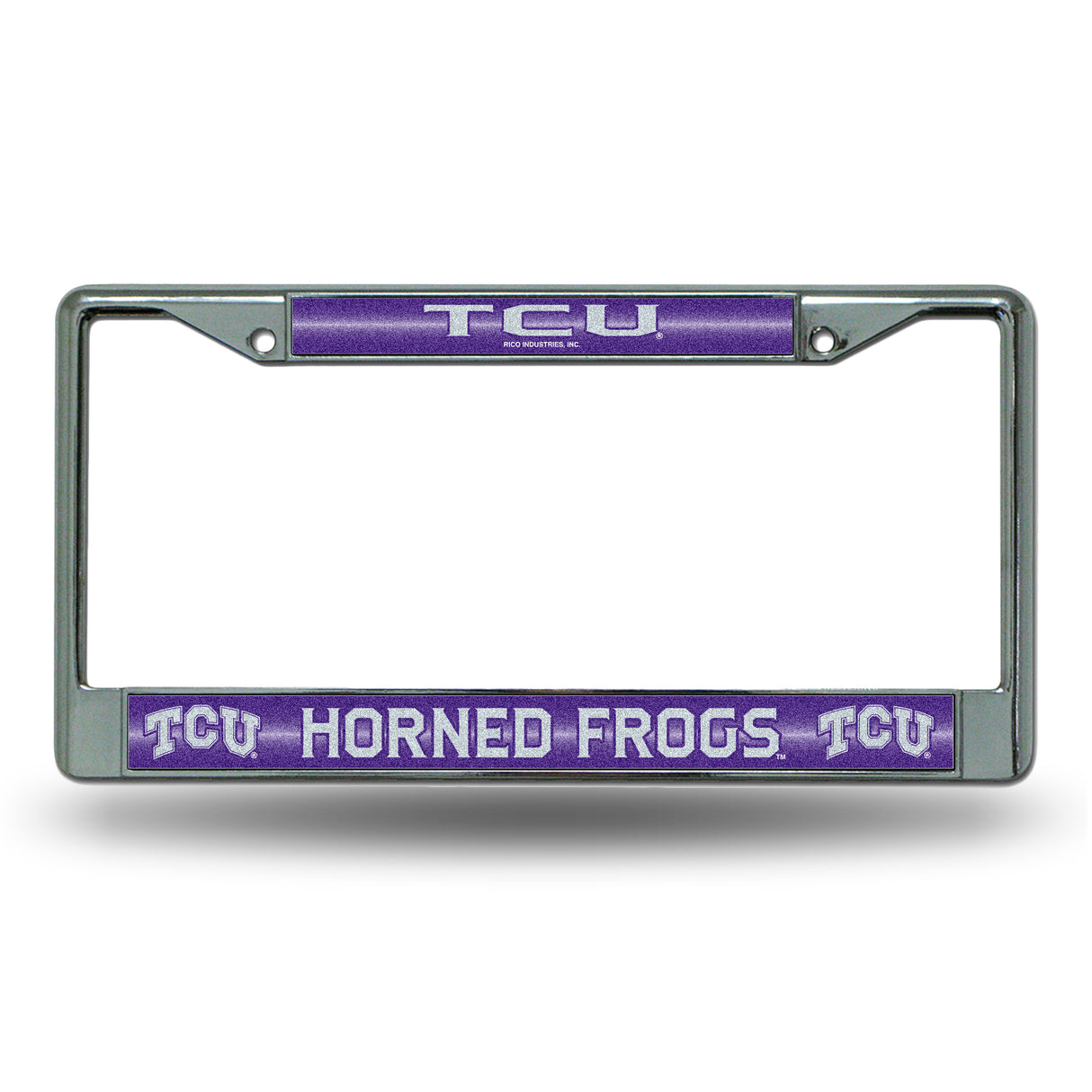 NCAA TCU Horned Frogs Chrome Glitter License Plate Frame Fan Gear NCAA TCU Horned Frogs