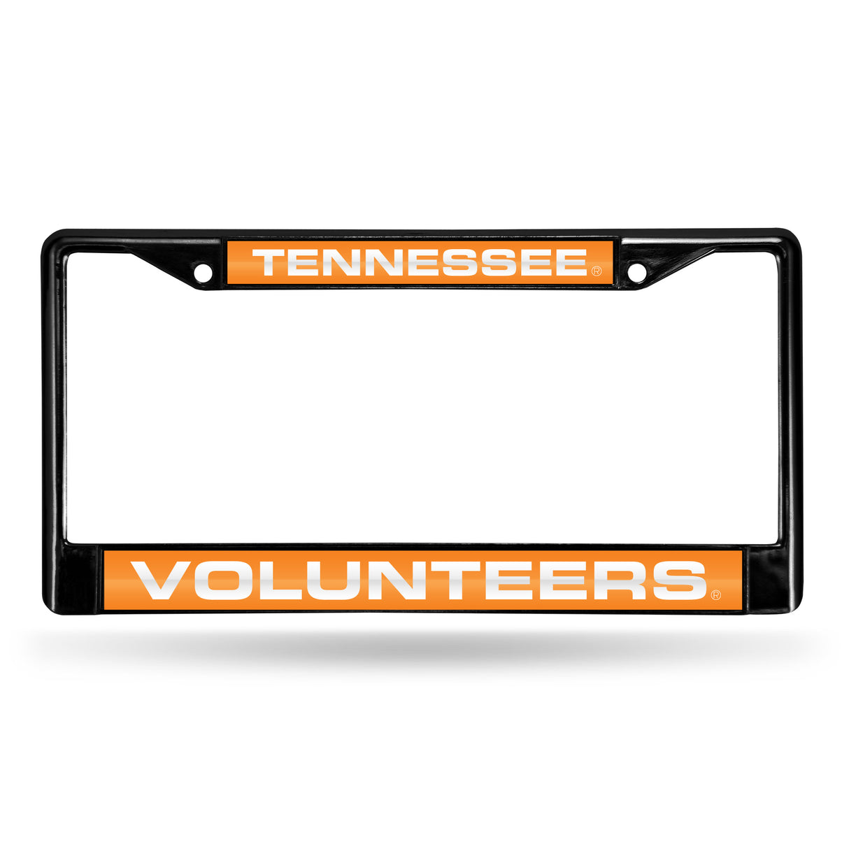 NCAA Tennessee Volunteers Laser Cut Black Chrome License Plate Frame Fan Gear NCAA Tennessee Volunteers