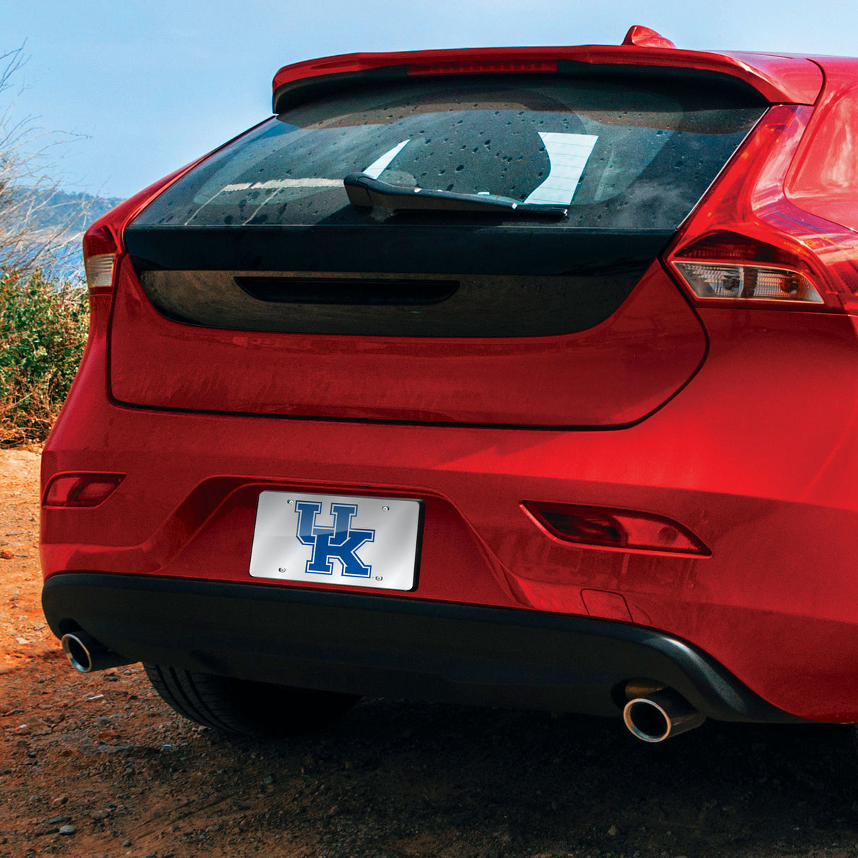 NCAA Kentucky Wildcats Silver Laser Cut Automobile Tag Fan Gear NCAA Kentucky Wildcats