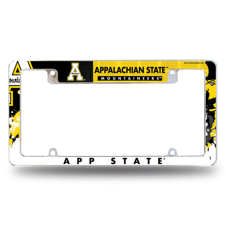 NCAA Appalachian State Mountaineers All Over Chrome License Plate Frame Fan Gear NCAA Appalachian State Mountaineers