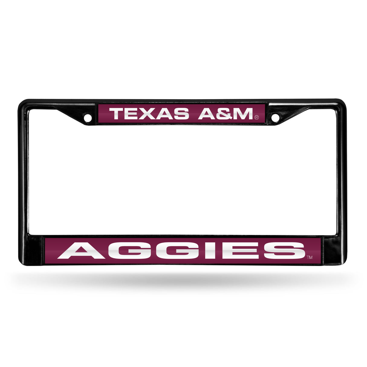 NCAA Texas A&M Aggies Laser Cut Black Chrome License Plate Frame Fan Gear NCAA Texas A&M Aggies