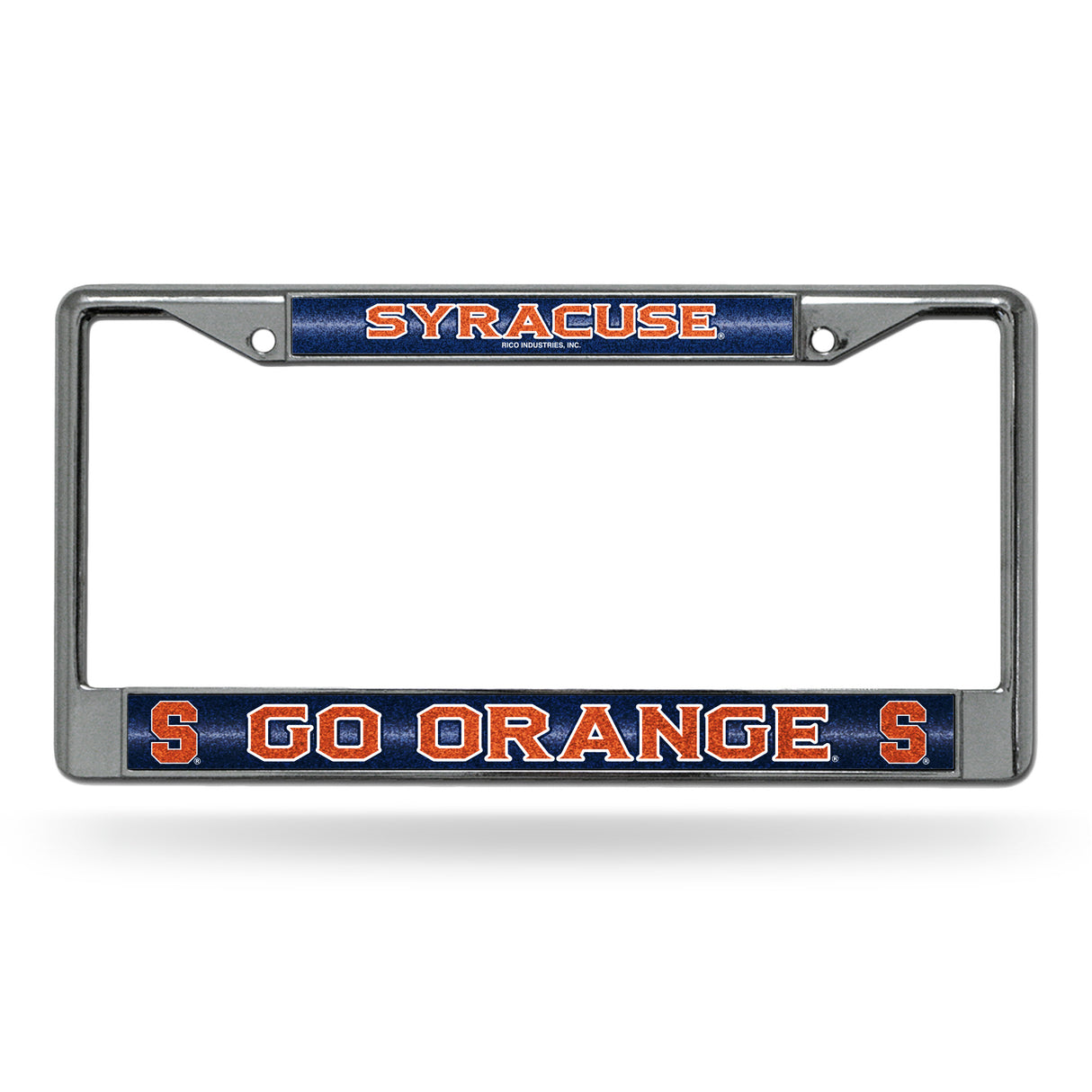 NCAA Syracuse Orange Chrome Glitter License Plate Frame Fan Gear NCAA Syracuse Orange
