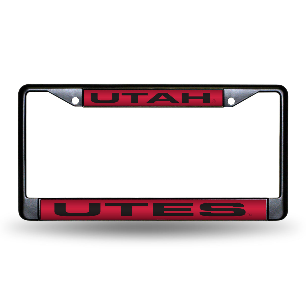 NCAA Utah Utes Laser Cut Black Chrome License Plate Frame Fan Gear NCAA Utah Utes