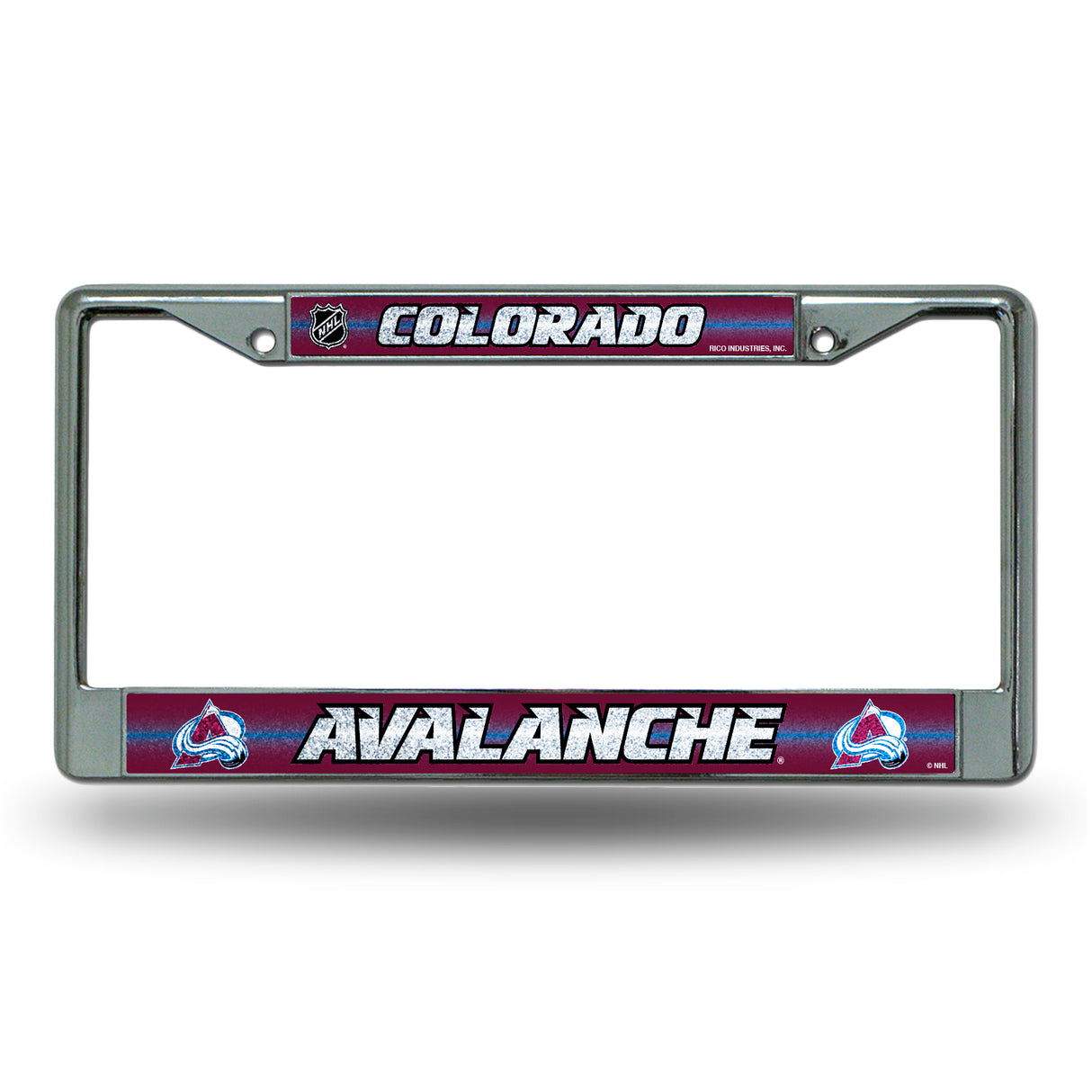 NHL Colorado Avalanche Chrome Glitter License Plate Frame Fan Gear NHL Colorado Avalanche