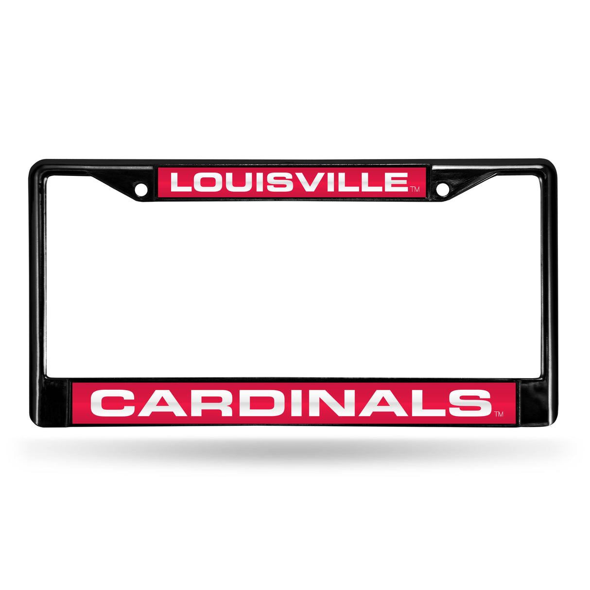 NCAA Louisville Cardinals Laser Cut Black Chrome License Plate Frame Fan Gear NCAA Louisville Cardinals