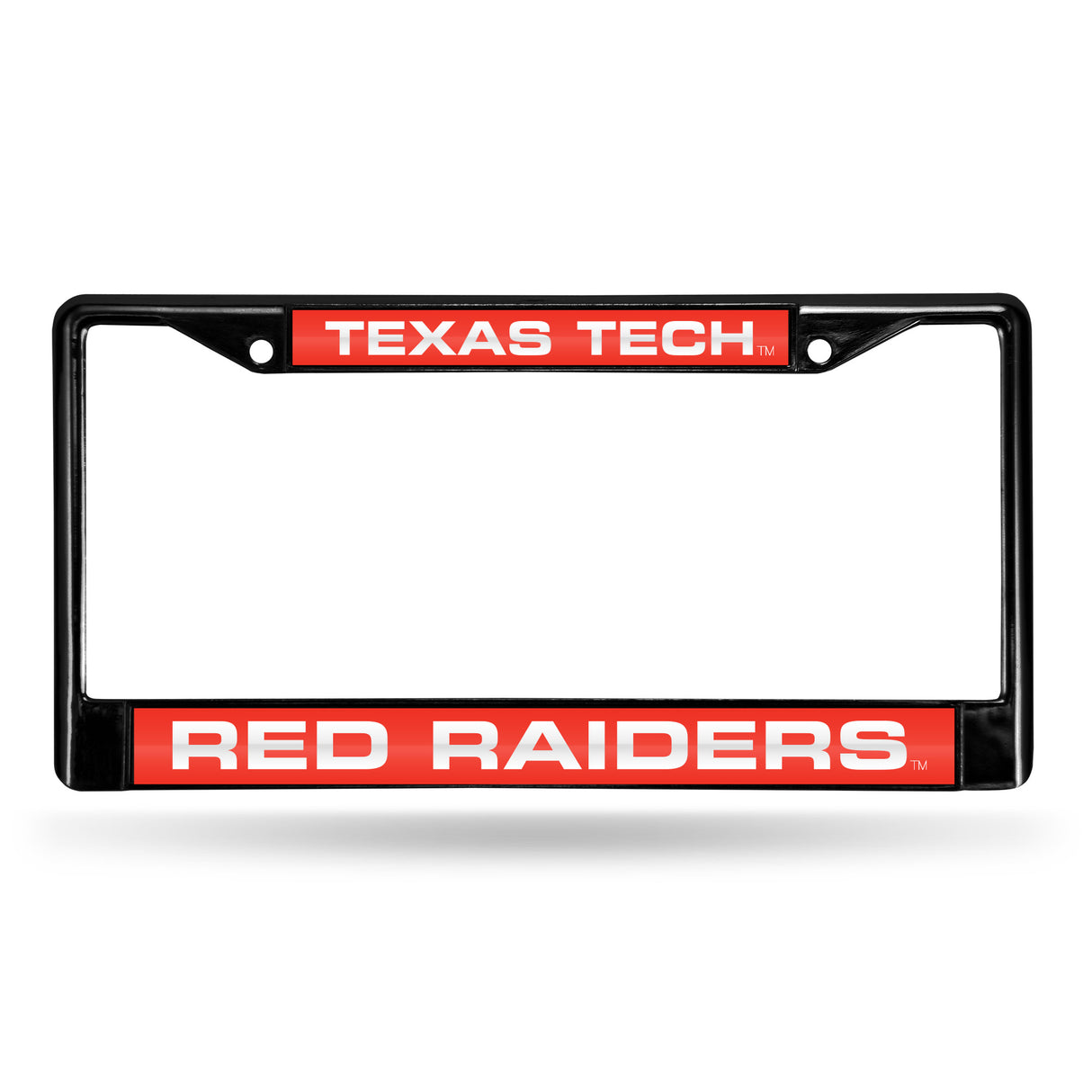 NCAA Texas Tech Red Raiders Laser Cut Black Chrome License Plate Frame Fan Gear NCAA Texas Tech Red Raiders