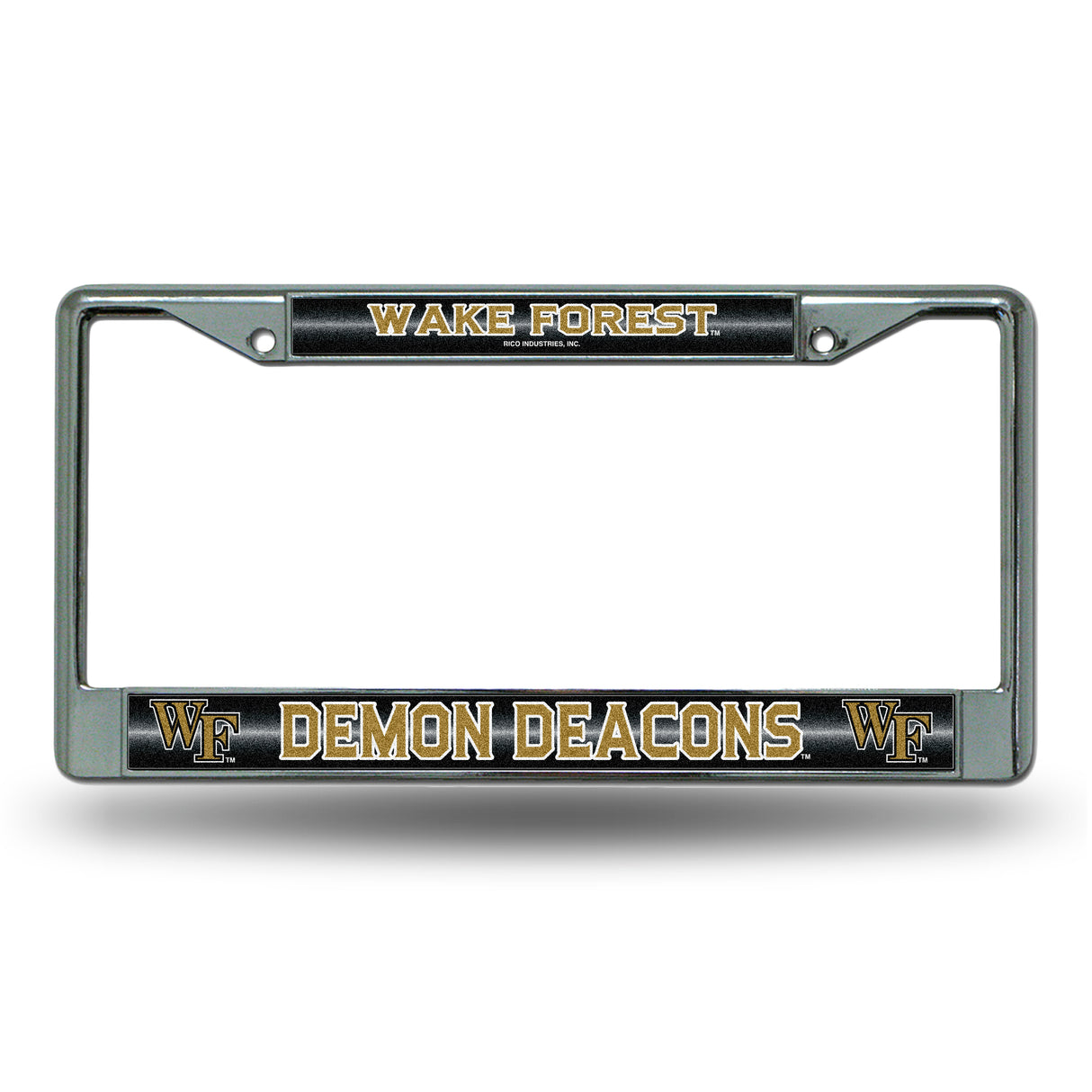 NCAA Wake Forest Demon Deacons Chrome Glitter License Plate Frame Fan Gear NCAA Wake Forest Demon Deacons
