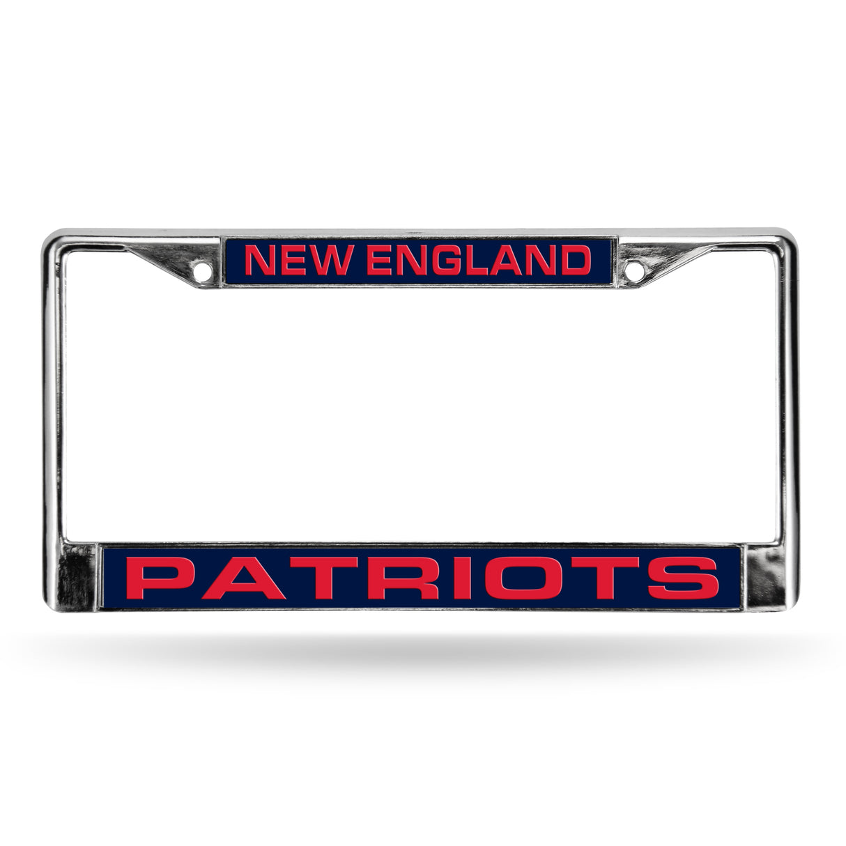 NFL New England Patriots Laser Cut Chrome License Plate Frame Fan Gear NFL New England Patriots