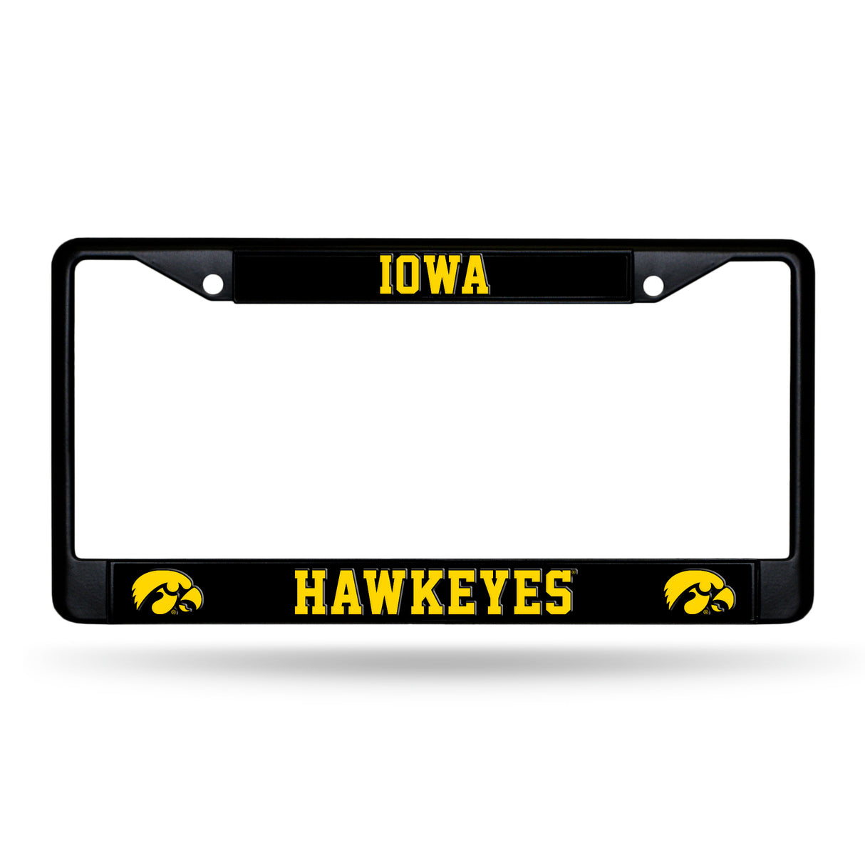 NCAA Iowa Hawkeyes Black Chrome License Plate Frame Fan Gear NCAA Iowa Hawkeyes