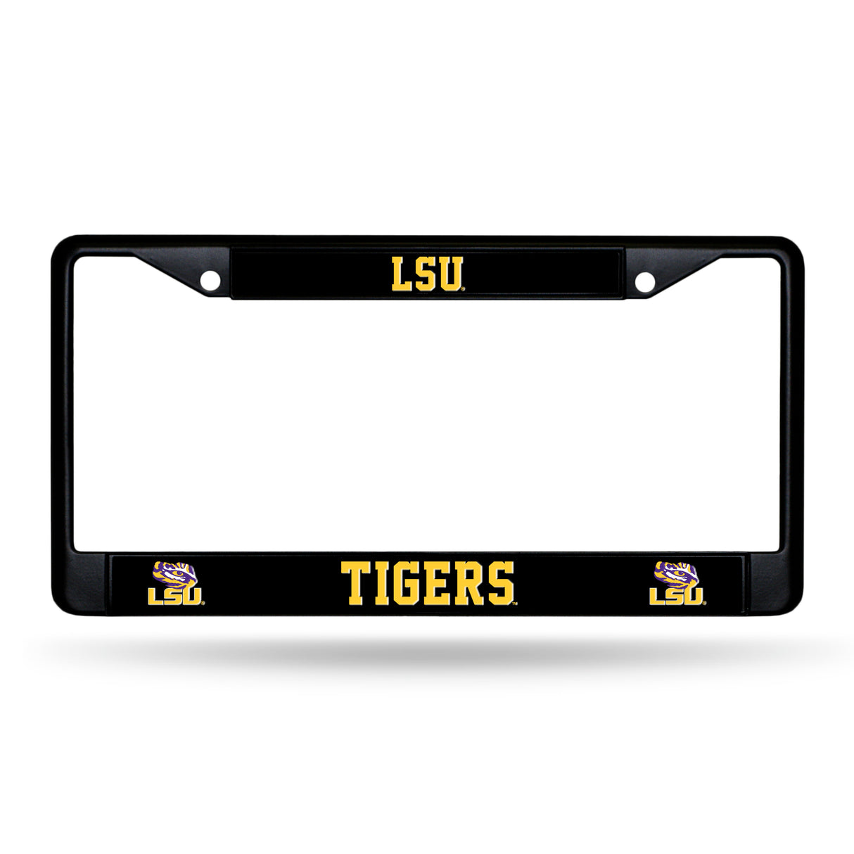 NCAA LSU Tigers Black Chrome License Plate Frame Fan Gear NCAA LSU Tigers