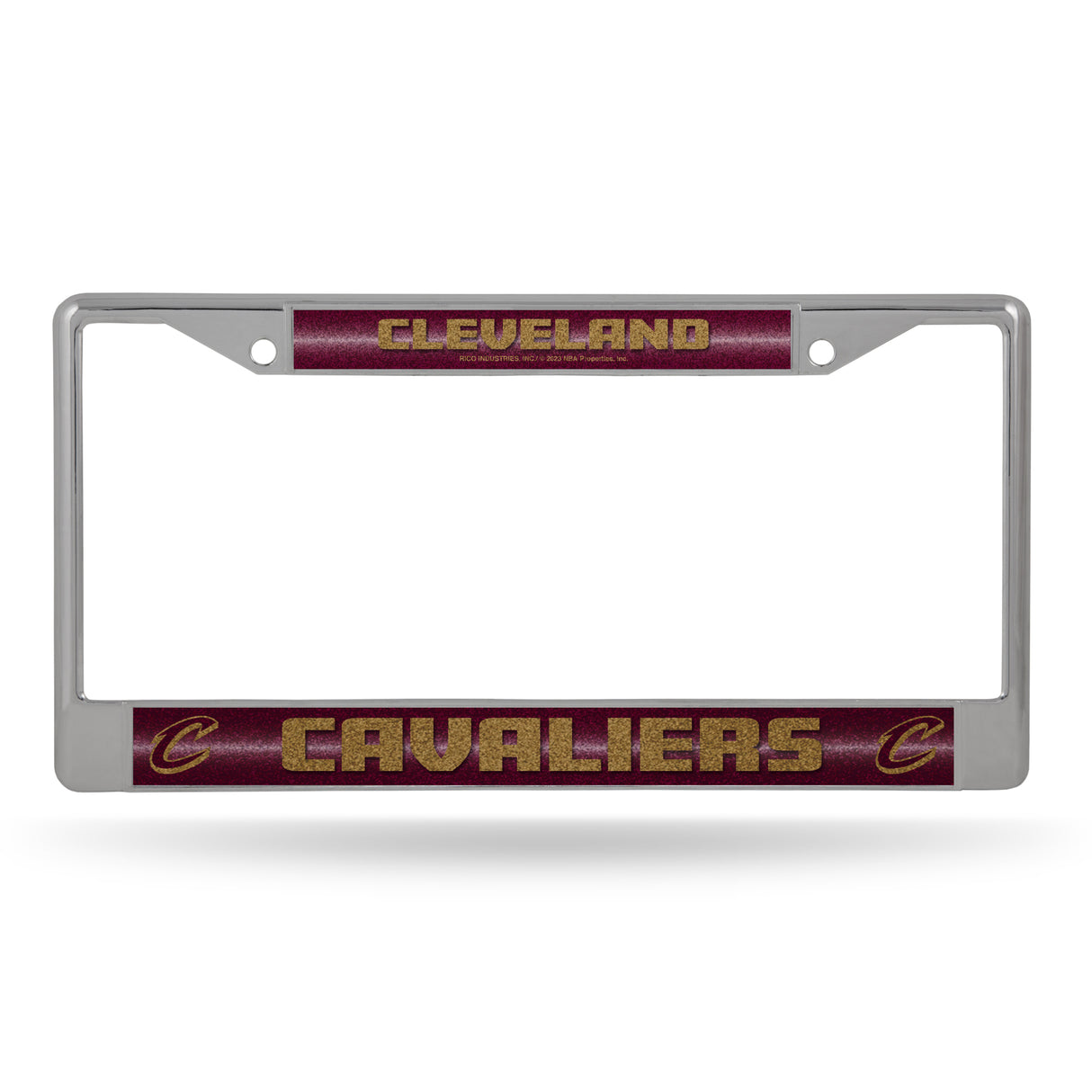 NBA Cleveland Cavaliers Chrome Glitter License Plate Frame Fan Gear NBA Cleveland Cavaliers