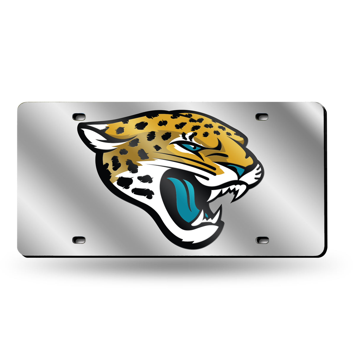 NFL Jacksonville Jaguars Laser Cut Silver License Plate Tag Fan Gear NFL Jacksonville Jaguars