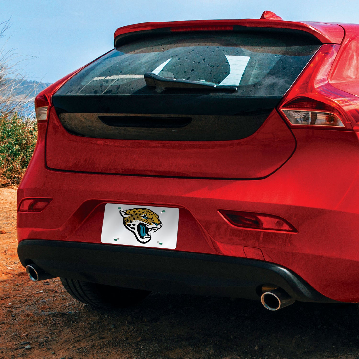 NFL Jacksonville Jaguars Laser Cut Silver License Plate Tag Fan Gear NFL Jacksonville Jaguars