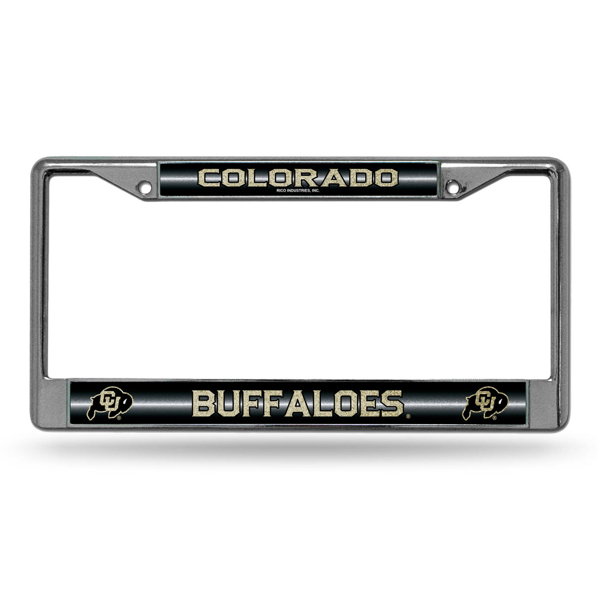 NCAA Colorado Buffaloes Chrome Glitter License Plate Frame Fan Gear NCAA Colorado Buffaloes