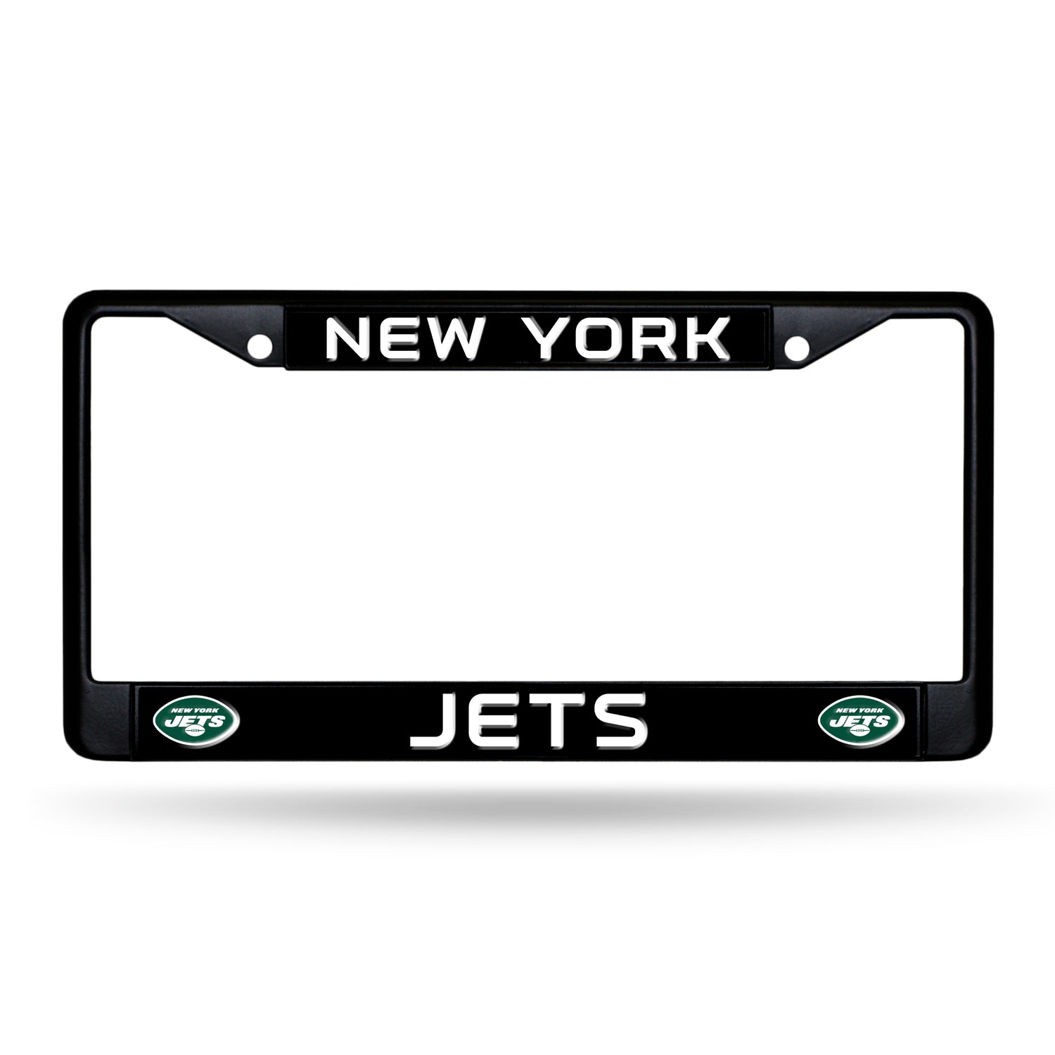 NFL New York Jets Black Chrome License Plate Frame Fan Gear NFL New York Jets