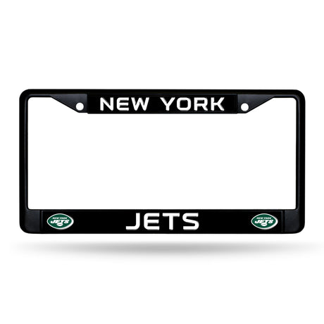 NFL New York Jets Black Chrome License Plate Frame Fan Gear NFL New York Jets