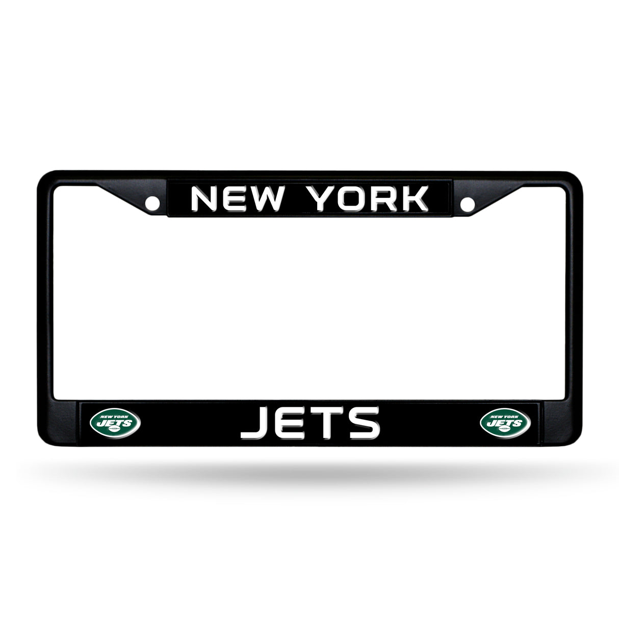 NFL New York Jets Black Chrome License Plate Frame Fan Gear NFL New York Jets