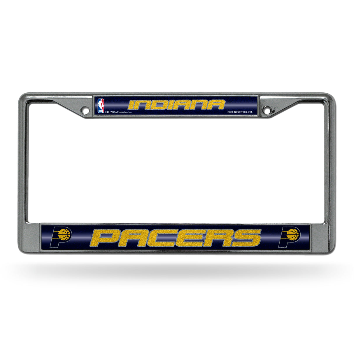 NBA Indiana Pacers Chrome Glitter License Plate Frame Fan Gear NBA Indiana Pacers