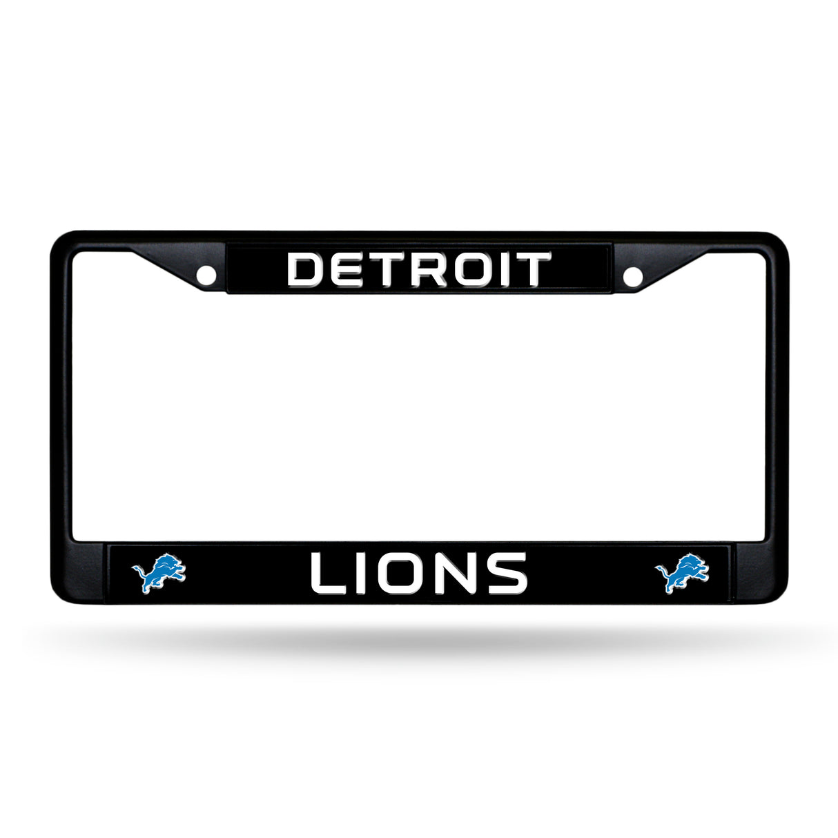 NFL Detroit Lions Black Chrome License Plate Frame Fan Gear NFL Detroit Lions