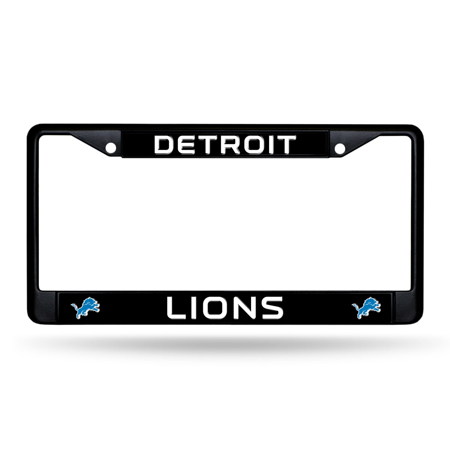 NFL Detroit Lions Black Chrome License Plate Frame Fan Gear NFL Detroit Lions
