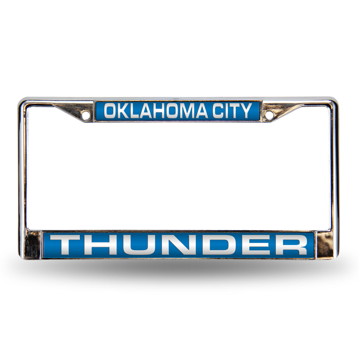 NBA Oklahoma City Thunder Laser Cut Chrome License Plate Frame Fan Gear NBA Oklahoma City Thunder