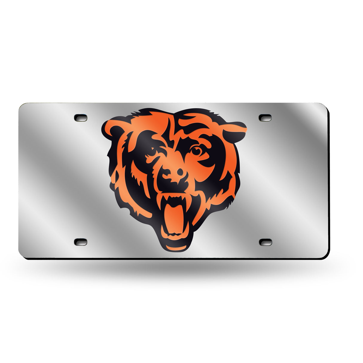 NFL Chicago Bears Laser Cut Silver License Plate Tag Fan Gear NFL Chicago Bears