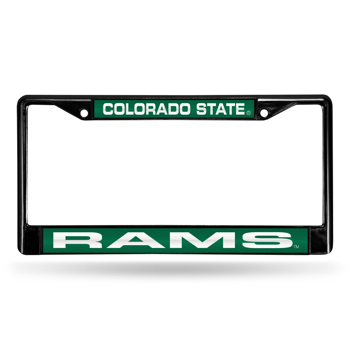 NCAA Colorado State Rams Laser Cut Black Chrome License Plate Frame Fan Gear NCAA Colorado State Rams