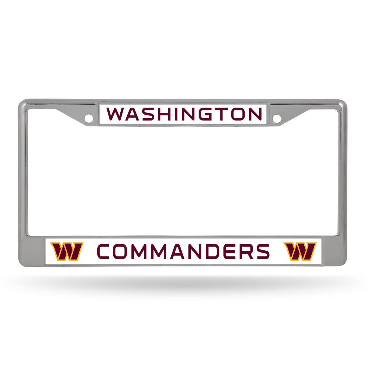 NFL Washington Commanders Chrome License Plate Frame Fan Gear NFL Washington Commanders