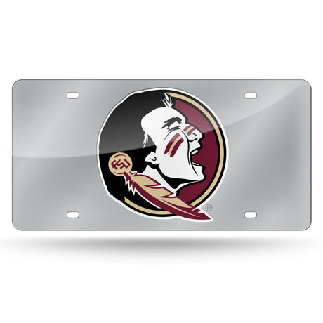 NCAA Florida State Seminoles Silver Laser Cut Automobile Tag Fan Gear NCAA Florida State Seminoles