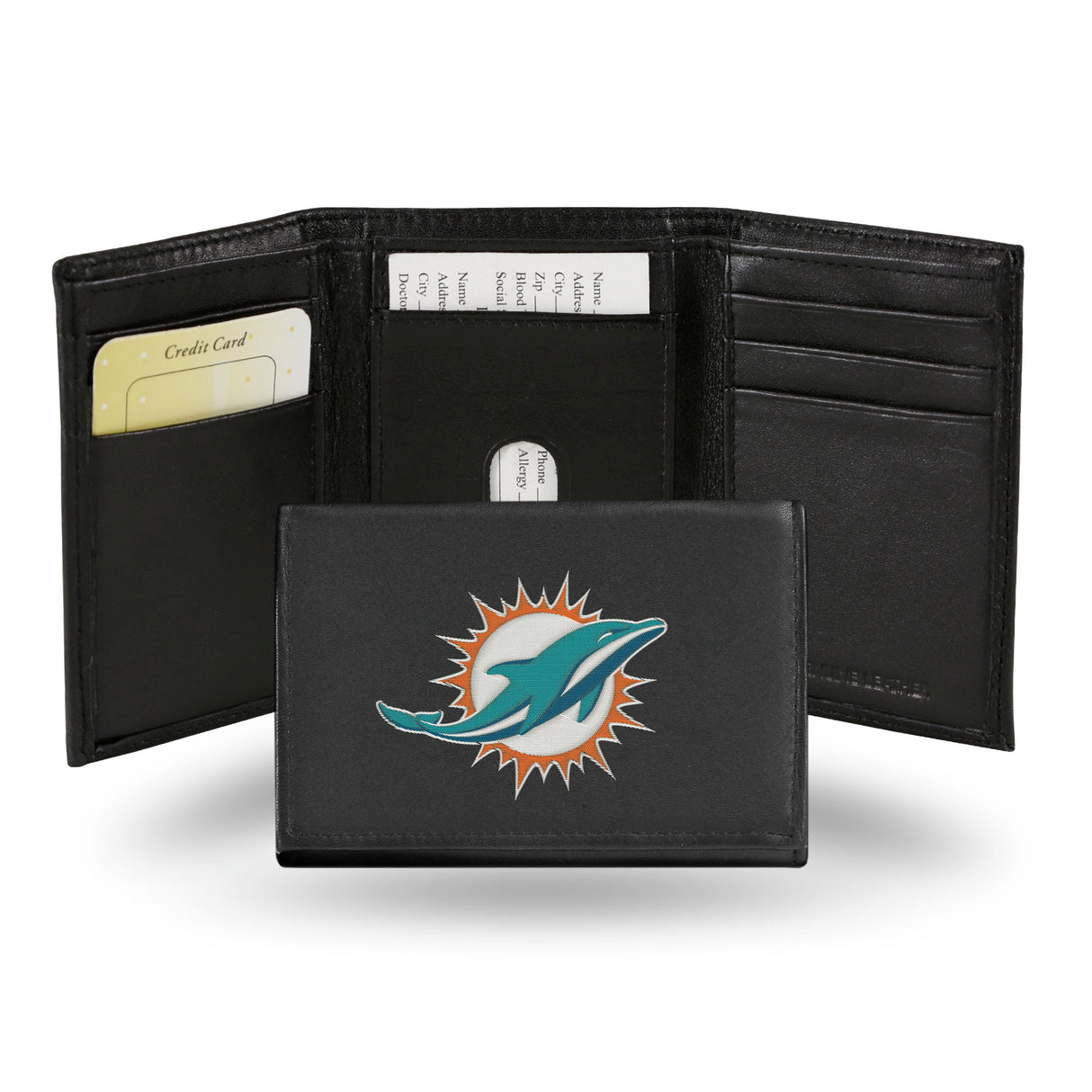 NFL Miami Dolphins Tri-Fold Wallet Fan Gear NFL Miami Dolphins
