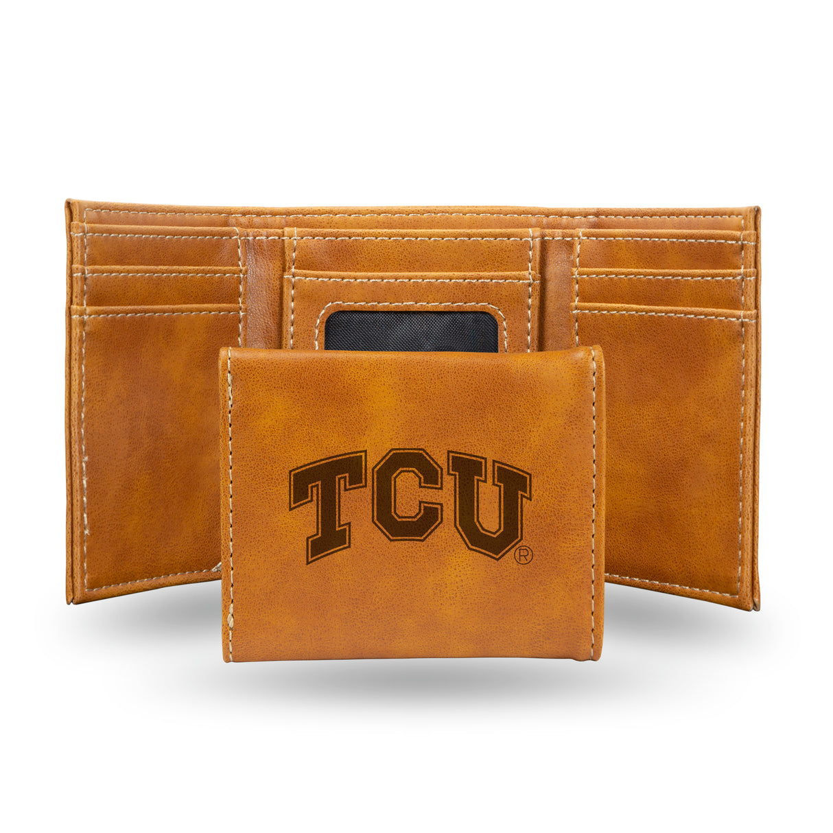 NCAA TCU Horned Frogs Laser Engraved Tri-Fold Wallet Fan Gear NCAA TCU Horned Frogs
